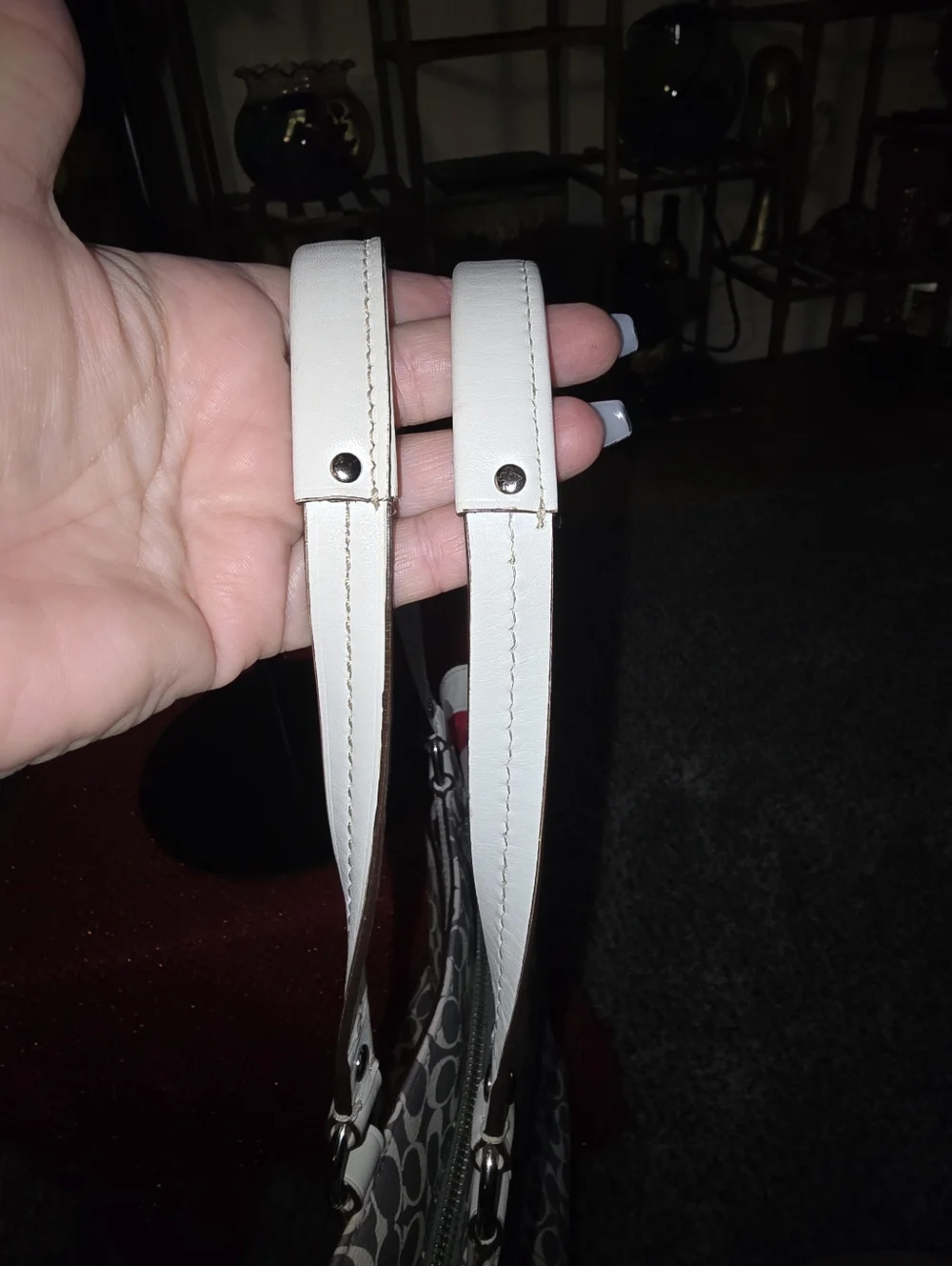 Coach Signature Tote in Gray, White & Pink